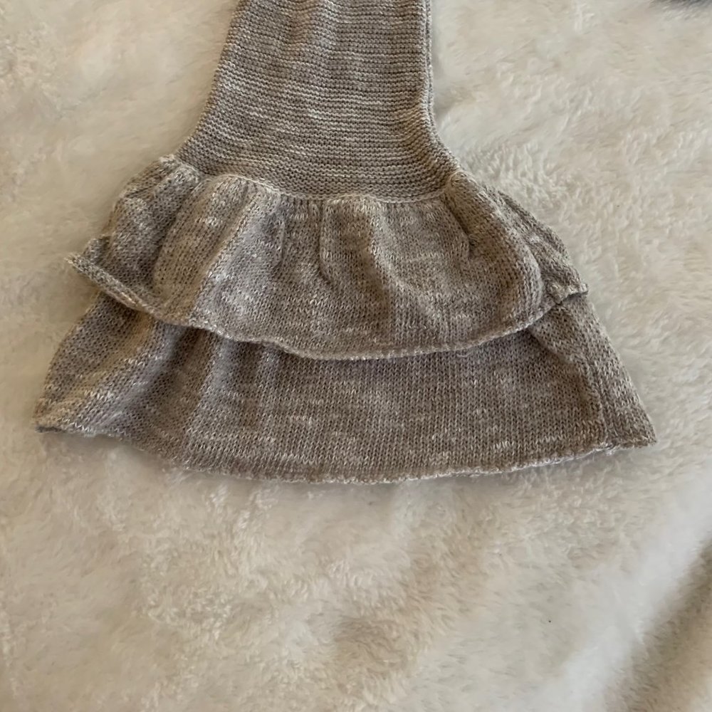 Express Gray Marled Cold Shoulder Double Bell Cuf… - image 6